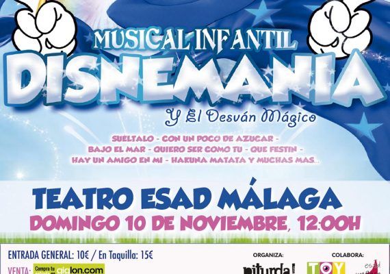 El musical infantil ‘Disnemanía y el desván mágico’ llega al Teatro ESAD de Málaga