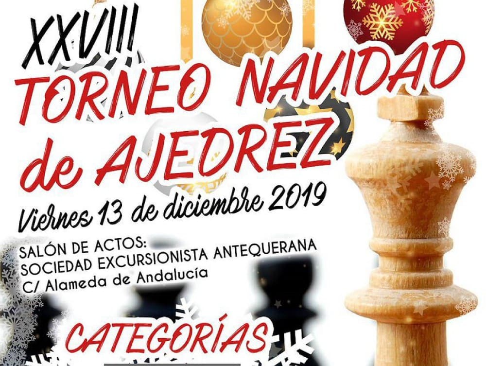 Torneo gratis de ajedrez para niños en Antequera (Málaga)