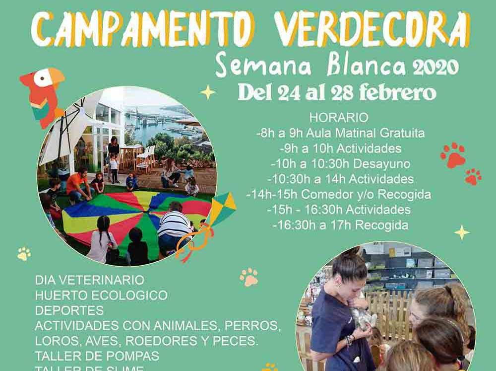 Campamento de Semana Blanca para niños entre animales en Verdecora Málaga
