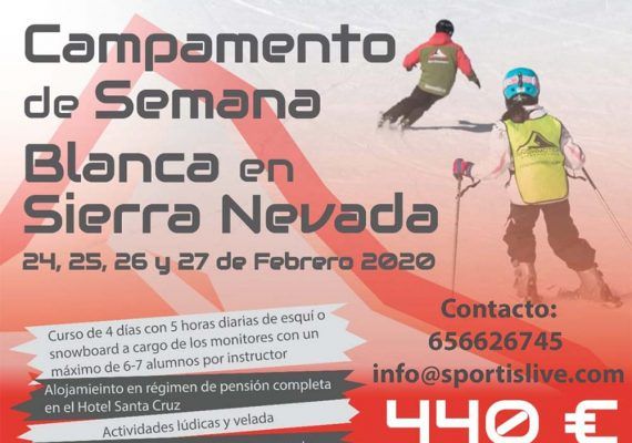 Campamento de Semana Blanca para niños con SportisLive en Sierra Nevada