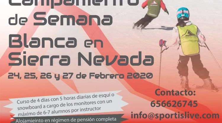 Campamento de Semana Blanca para niños con SportisLive en Sierra Nevada