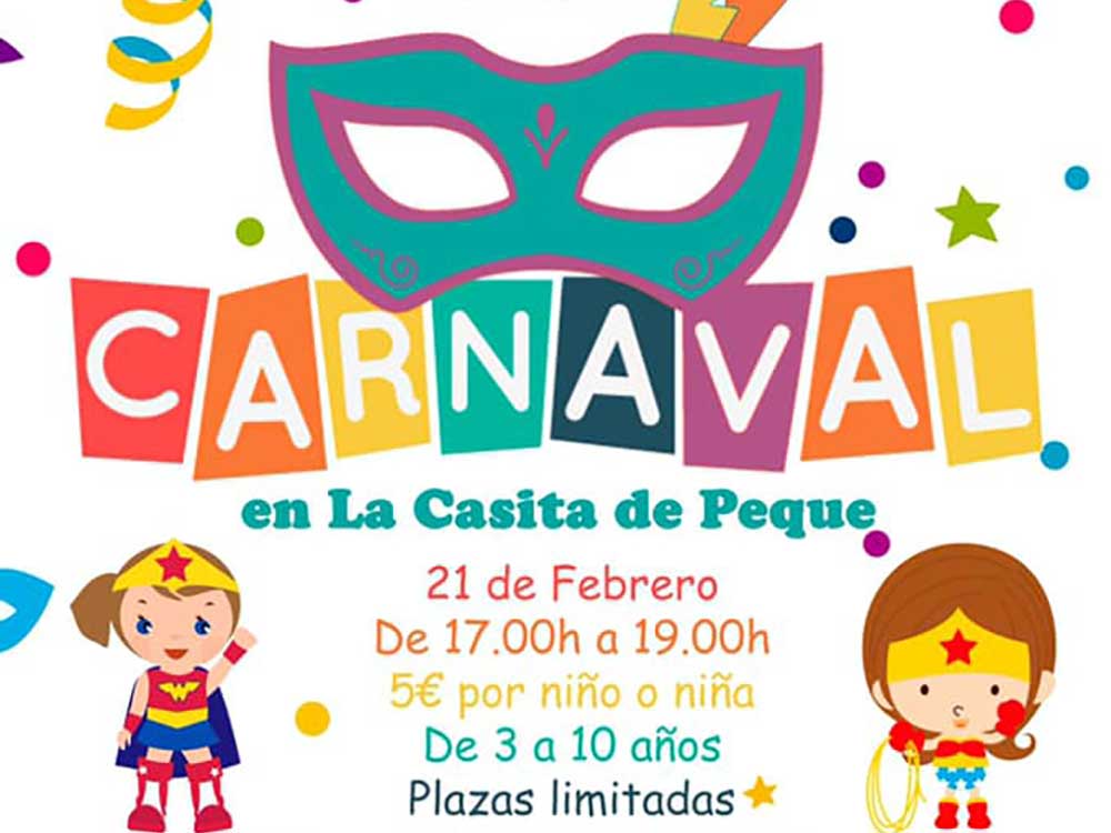 Fiesta de Carnaval para niños en La Casita de Peque