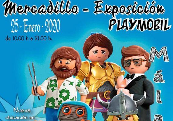 Exposición gratis y mercadillo de Playmobil para niños y familias en Málaga Factory