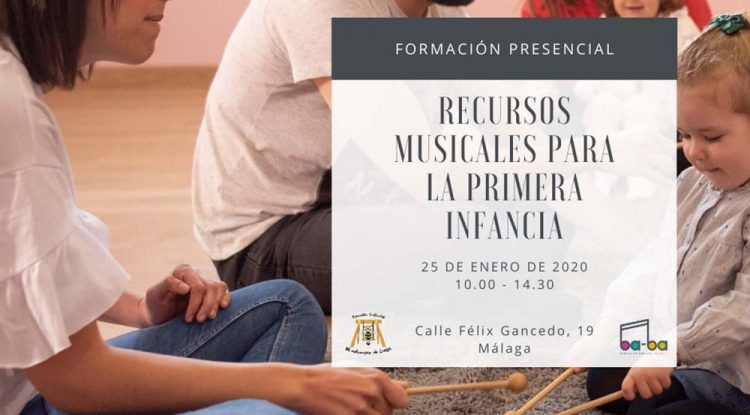 Taller de música infantil para educadores, madres y padres en Málaga