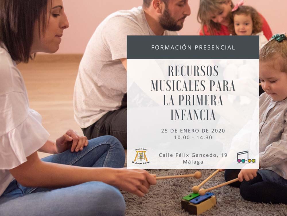 Taller de música infantil para educadores, madres y padres en Málaga