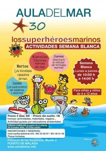 Campamento de Semana Blanca para niños en el Aula del Mar de Málaga