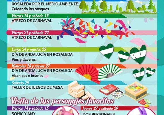 Talleres infantiles gratis de Carnaval y Andalucía en el CC Rosaleda de Málaga