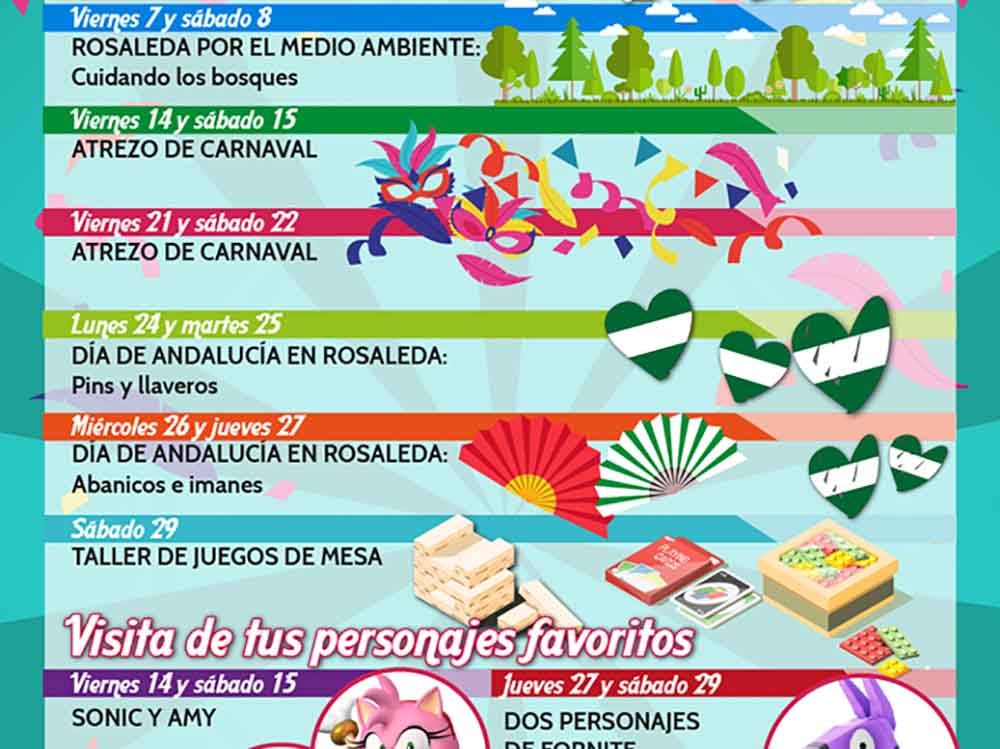 Talleres infantiles gratis de Carnaval y Andalucía en el CC Rosaleda de Málaga