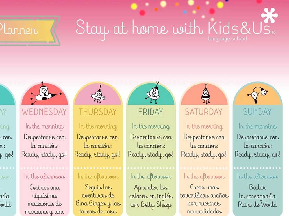 Actividades en inglés para hacer en casa con niños de la mano de Kids&Us