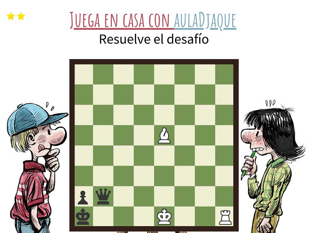 ▷ Desafíos de ajedrez diarios para niños con aulaDjaque