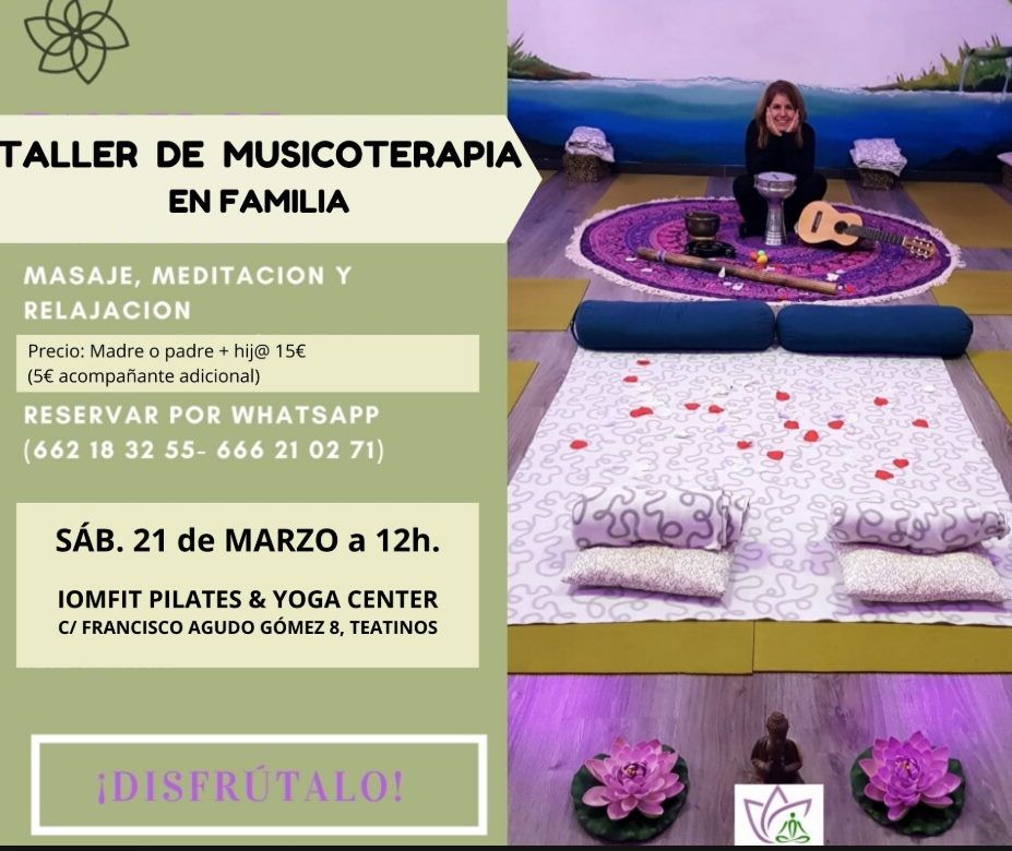 Taller de musicoterapia para toda la familia en Teatinos (Málaga)
