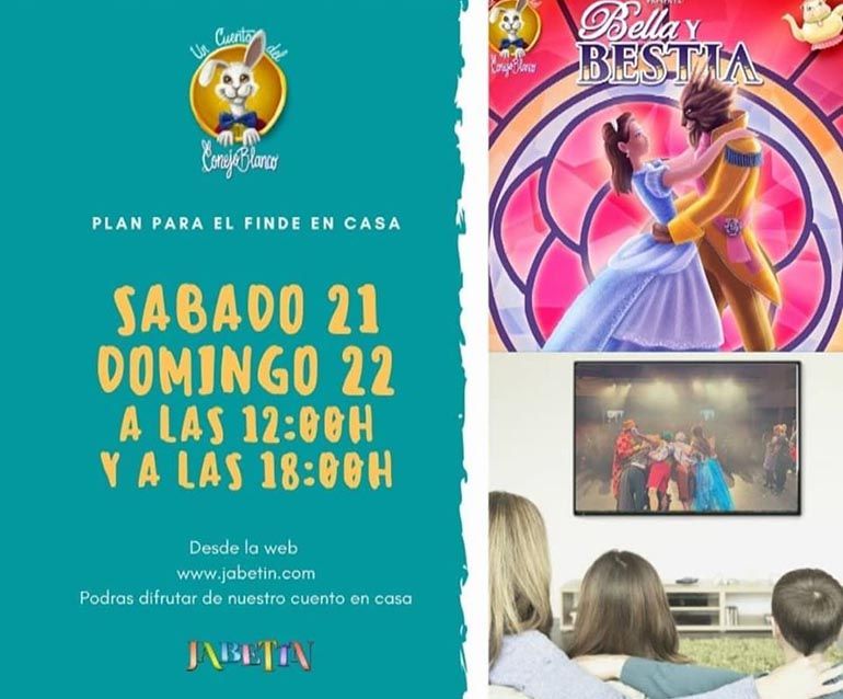 Musical infantil ‘Bella y Bestia’ online y gratis con Jabetín Teatro este fin de semana