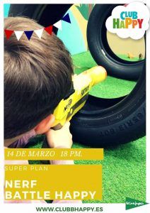 Nerf gymkana para niños en Club Happy Málaga