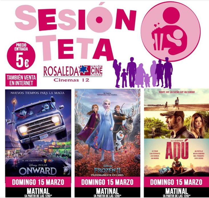 Sesión Teta: películas para disfrutar en familia en Multicines Rosaleda (Málaga) el 15 de marzo