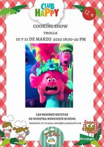 Taller de cocina para niños sobre ‘Trolls’ en Club Happy Málaga