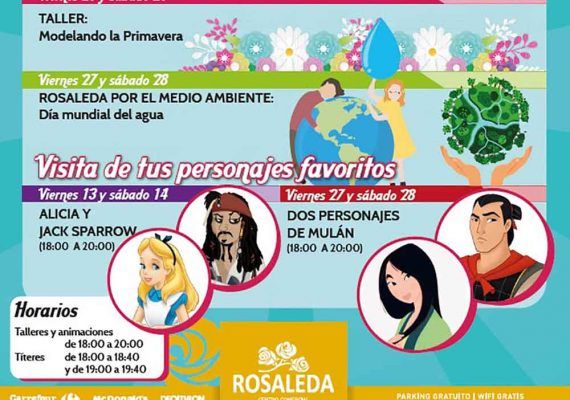 Talleres infantiles y títeres gratis este marzo en el CC Rosaleda de Málaga