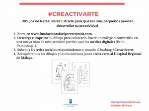 Actividad creativa para niños en casa con la Fundación Rafael Pérez Estrada