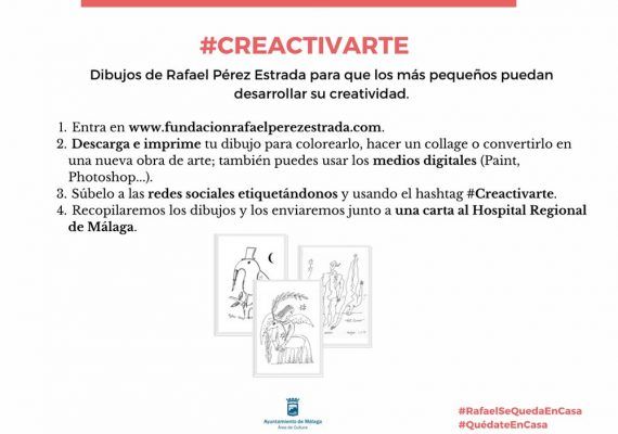 Actividad creativa para niños en casa con la Fundación Rafael Pérez Estrada