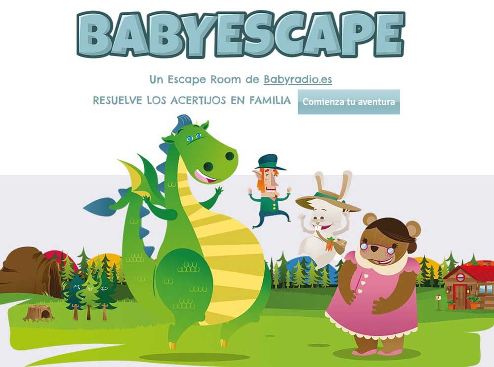 Escape room online y gratis con acertijos para niños con Babyradio
