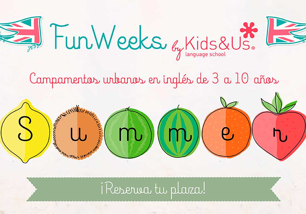 Últimas plazas del campamento de verano en inglés de Kids&Us Málaga y Torremolinos para niños de 3 a 10 años