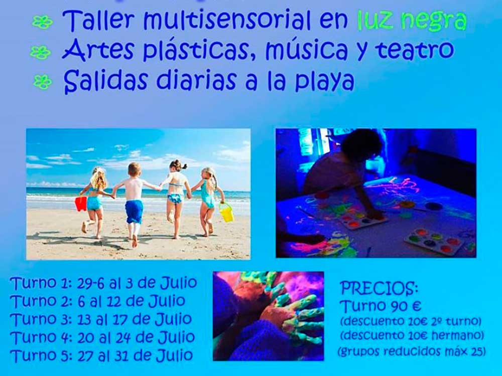 Campamento de verano bilingüe para niños en la sala Tragasueños de Pedregalejo (Málaga)