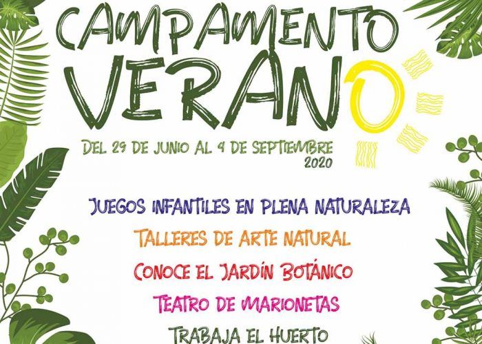 Campamento de verano con talleres y juegos para niños en el Jardín Botánico de Málaga