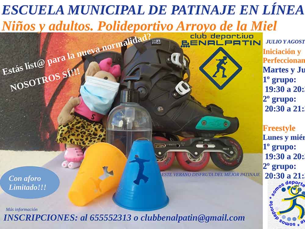 Clases de patinaje en línea para niños y adultos en Arroyo de la Miel (Benalmádena)
