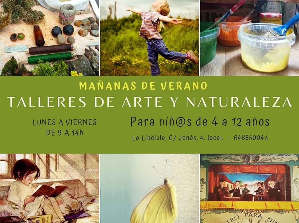 Talleres de arte y naturaleza para niños este verano en La Libélula de Málaga