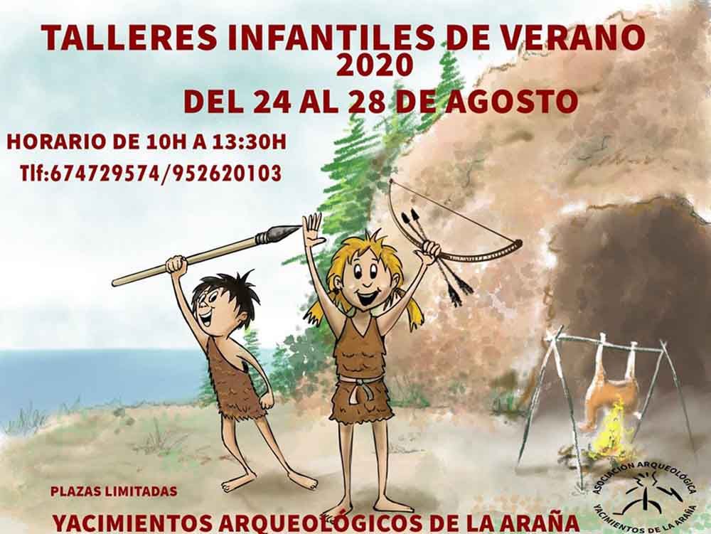 Talleres infantiles sobre arqueología en los Yacimientos de La Araña (Málaga)