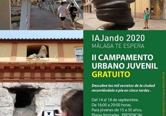 II campamento urbano gratis para jóvenes sobre la ciudad de Málaga con Minichaplin