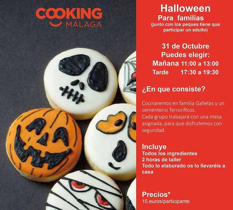 Taller de cocina en familia especial Halloween con Cooking Málaga