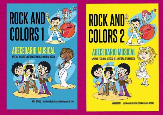 Rock and Colors 1 y 2, libros para toda la familia sobre 52 artistas claves en la música