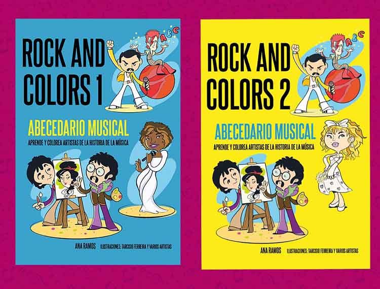 Rock And Colors 1 y 2, libros para toda la familia sobre 52 artistas claves en la música