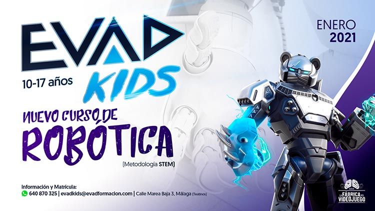 Cursos de robótica y videojuegos para niños y adolescentes con EVAD Kids