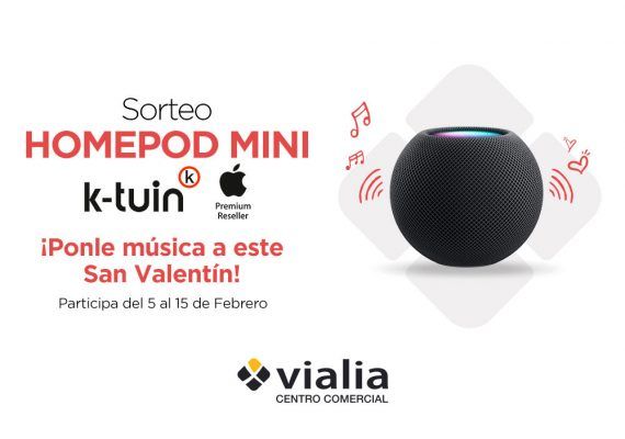 Vialia Málaga sortea un altavoz 'Homepod Mini' por San Valentín