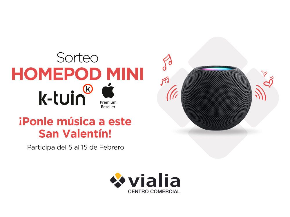 Vialia Málaga sortea un altavoz ‘Homepod Mini’ por San Valentín