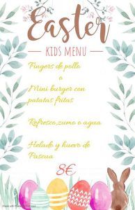 Kids Menú Restaurante Terra Antequera para el Día de Pascua