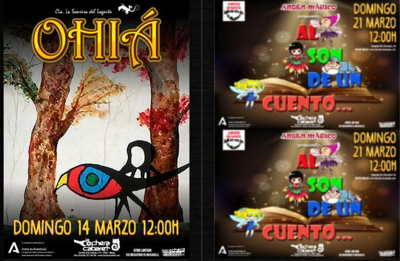 Teatro para niños los domingos de marzo en Málaga con La Cochera Cabaret