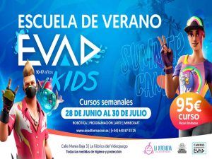 Escuela de verano sobre videojuegos para niños y adolescentes con Evad Kids en Málaga