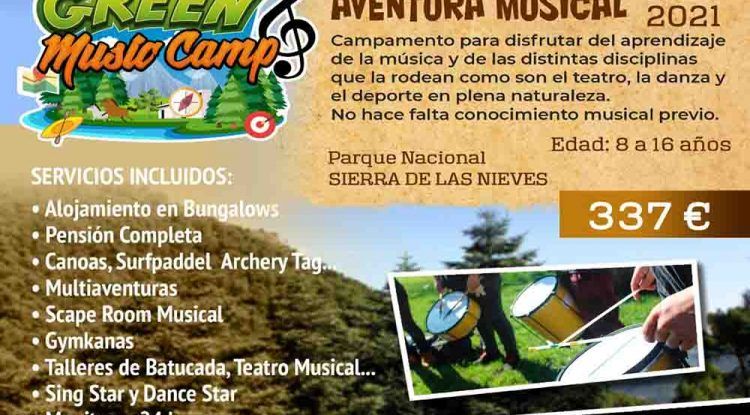 Campamento musico-deportivo para niños y adolescentes en el Parque Natural Sierra de las Nieves 
