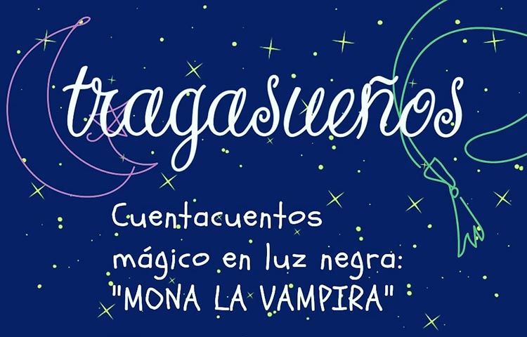 Cuentacuentos infantil mágico en luz negra en Málaga con Tragasueños