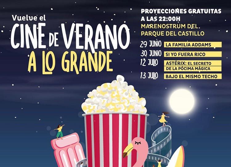 Cine de verano en Fuengirola con películas gratis para niños y toda la familia