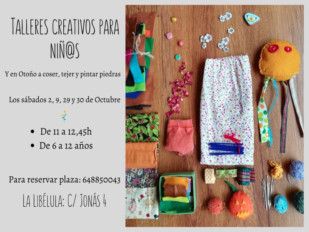 Talleres y manualidades para niños en Málaga con La Libélula