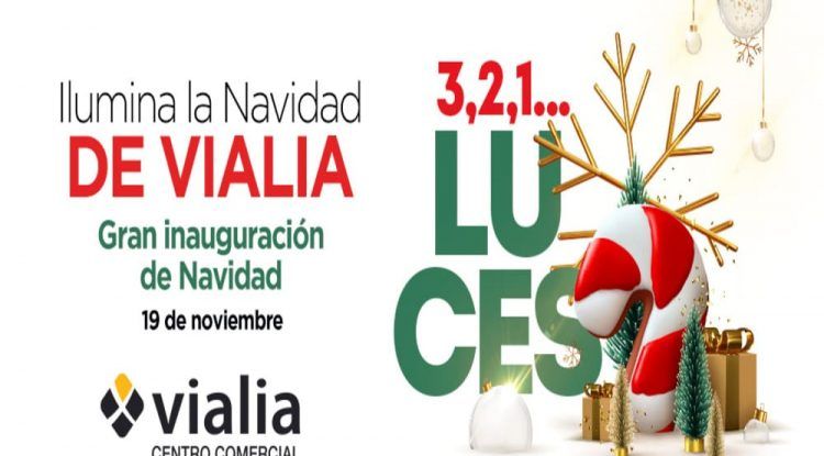 Sorpresas e inauguración del alumbrado navideño en el Centro Comercial Vialia, Málaga