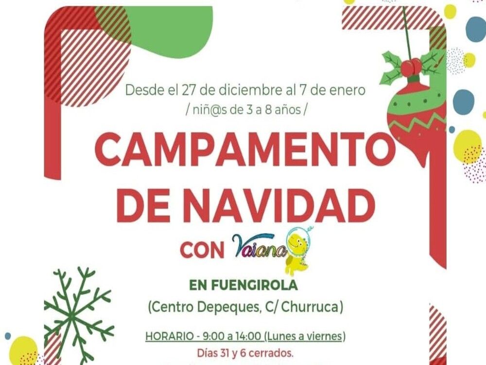 Campamento de Navidad con Vaiana para niños en Fuengirola