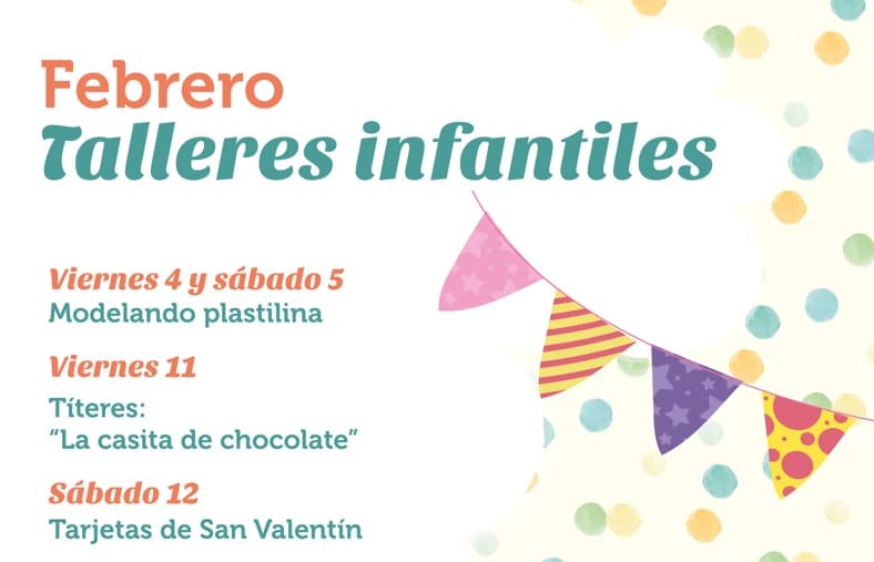 Talleres y teatro de títeres gratis para niños en febrero en el CC Rosaleda
