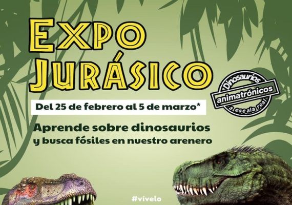 Exposición gratis sobre dinosaurios para niños en CC El Ingenio de Vélez-Málaga
