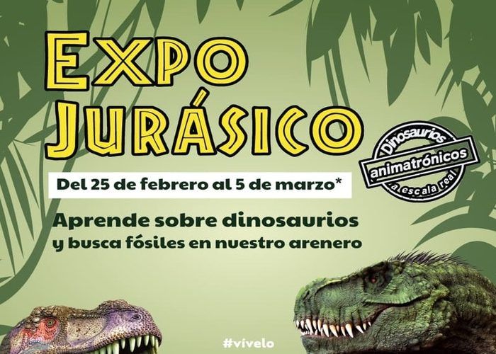 Exposición gratis sobre dinosaurios para niños en CC El Ingenio