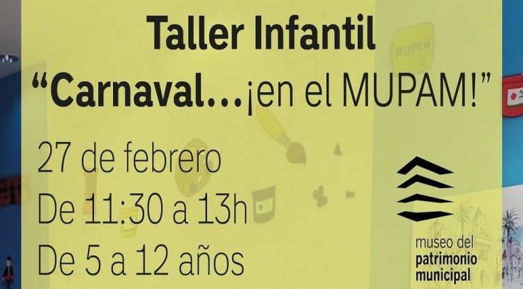 Taller gratuito de carnaval para niños y niñas en Málaga