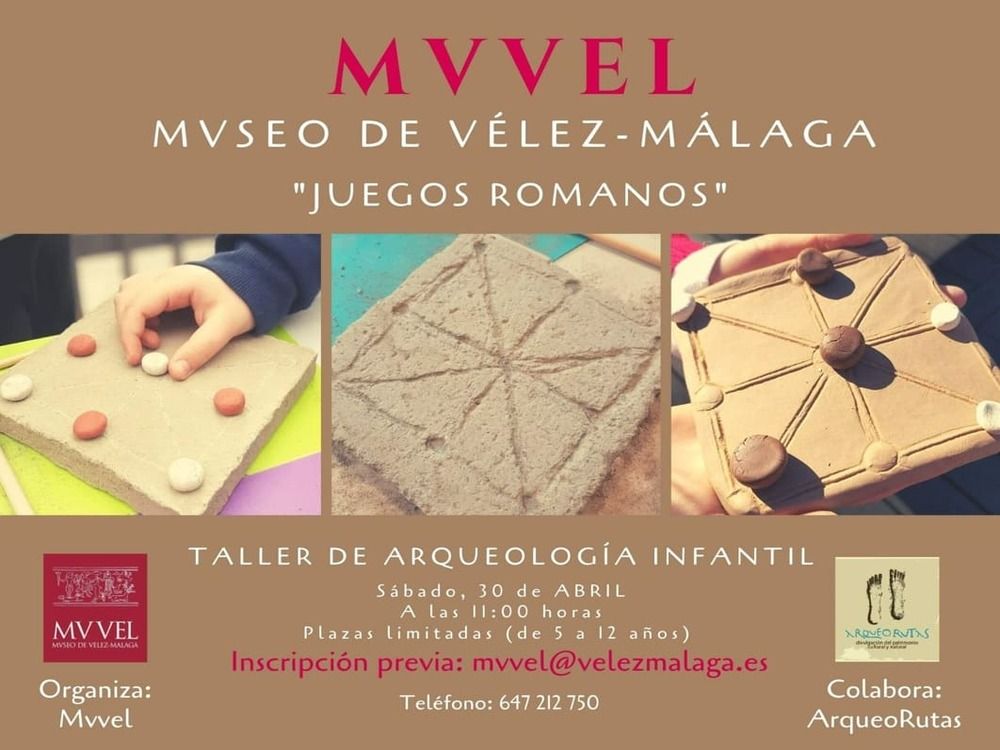 Taller gratis de arqueología infantil en el Museo de Vélez-Málaga con Arqueorutas